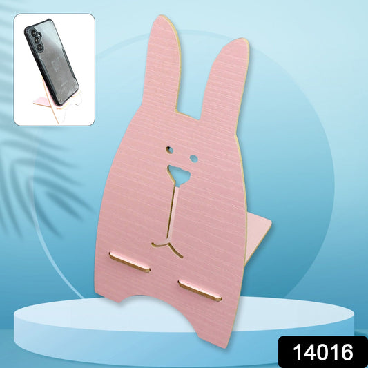 Wooden Rabbit Design Phone Stand