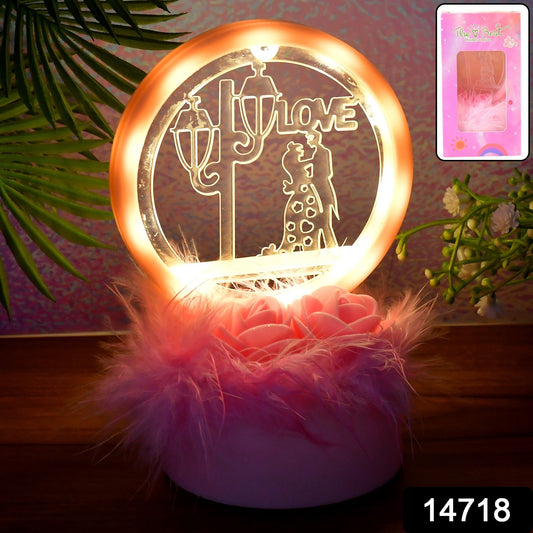 Round Romantic Love Couple Showpiece