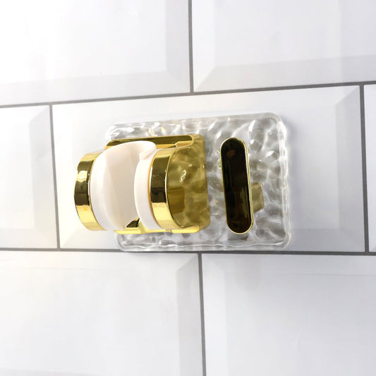 Wall mounted broom and mop holder