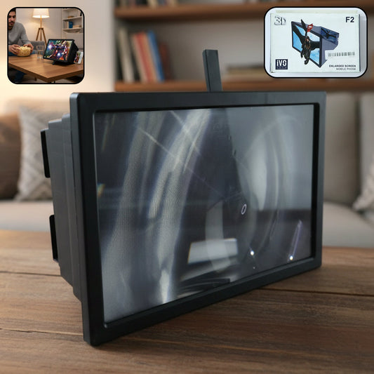 3D mobile screen magnifier with foldable stand