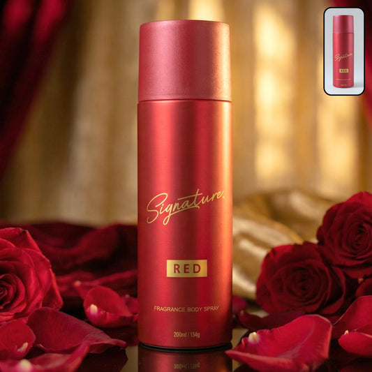 Signature premium red fragrance body spray 200 ml bottle
