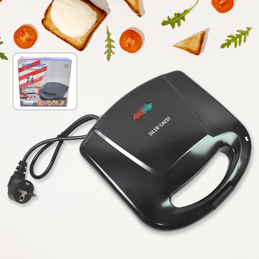 Sandwich Maker – Makes 2 Square Sandwiches, Non-Stick Plates, Easy to Clean