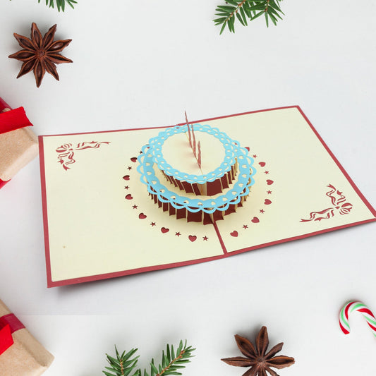 3D -up birthday card with colorful design