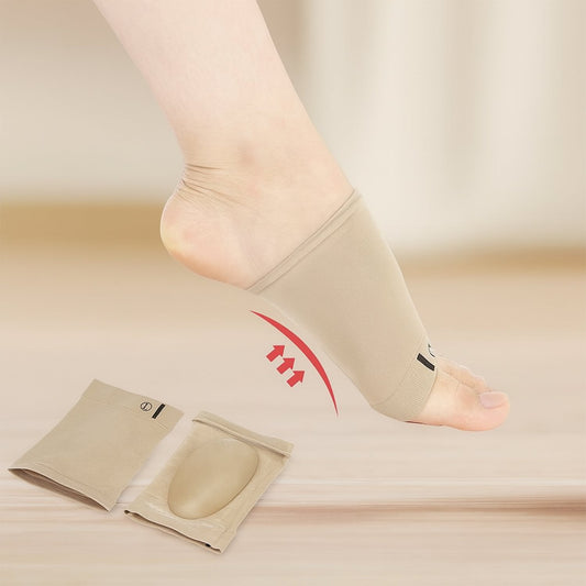 Foot Arch Support for Men & Women | Medial Arch Support for Flat Feet Correction Sleeve with Cushion | Plantar Fasciitis Leg Foot Pain Relief Product | Foot Care for Orthopedic Shoes Slippers, (1 Pair)
