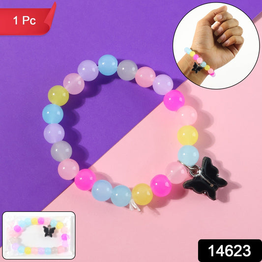 Premium Multicolor Pastel Bead Stretch Bracelet (1 Pc)
