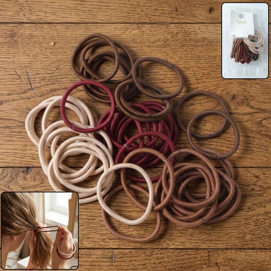 Soft Elastic Hair Bands for Women & Girls 40 Pc Mix Color