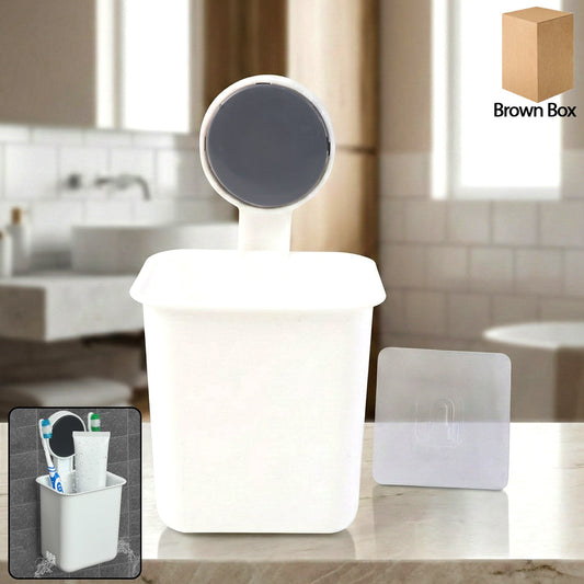 Wall-Mounted Toothbrush & Bathroom Storage Organizer (1 Pc)