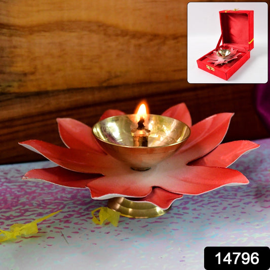 Lotus Shaped Brass Oil Diya