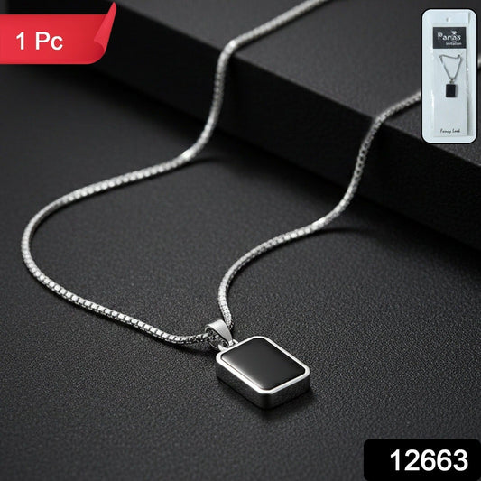 Premium Stainless-Steel Men’s Fashion Pendant Chain (1 Pc)