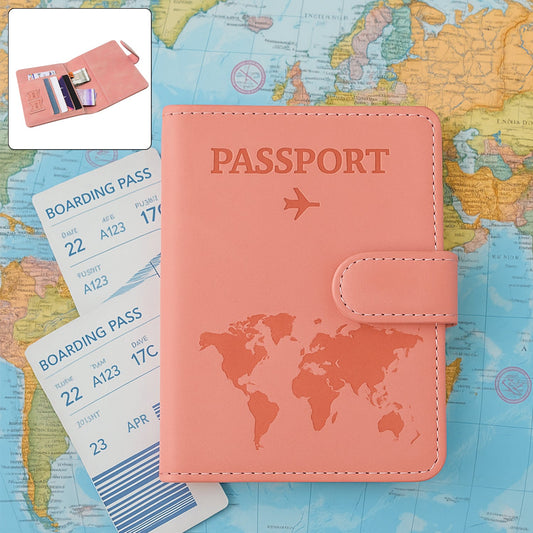 Premium World Map Design Travel Passport Holder